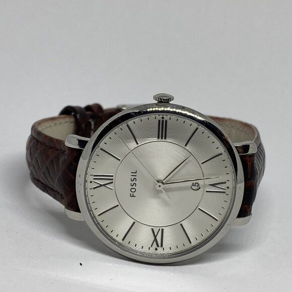 Fossil Jacqueline ES3698 Women's Brown Leather Analog Dial Quartz Watch VK677 - Picture 7 of 12